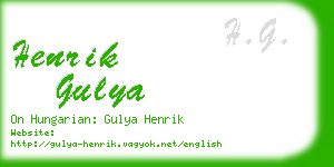 henrik gulya business card